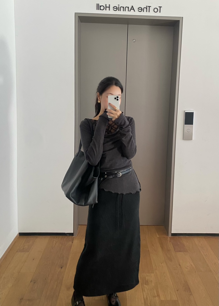 OUPPT東大門㊣代購女裝新品人氣真品時尚職業長袖T恤蕾絲褶皺OUPPT長袖T恤