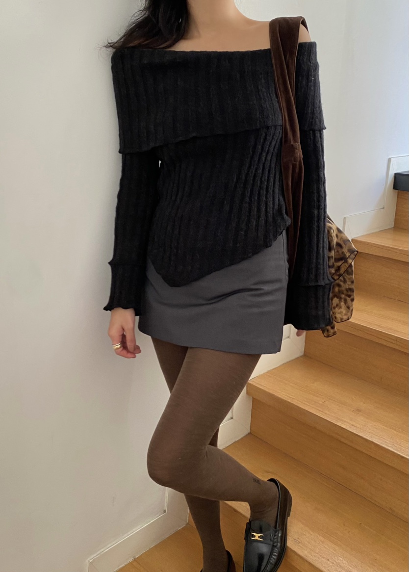 OUPPT東大門㊣代購女裝新款熱賣推薦25秋冬人氣針織衫不含項鏈OUPPT針織衫圖色4