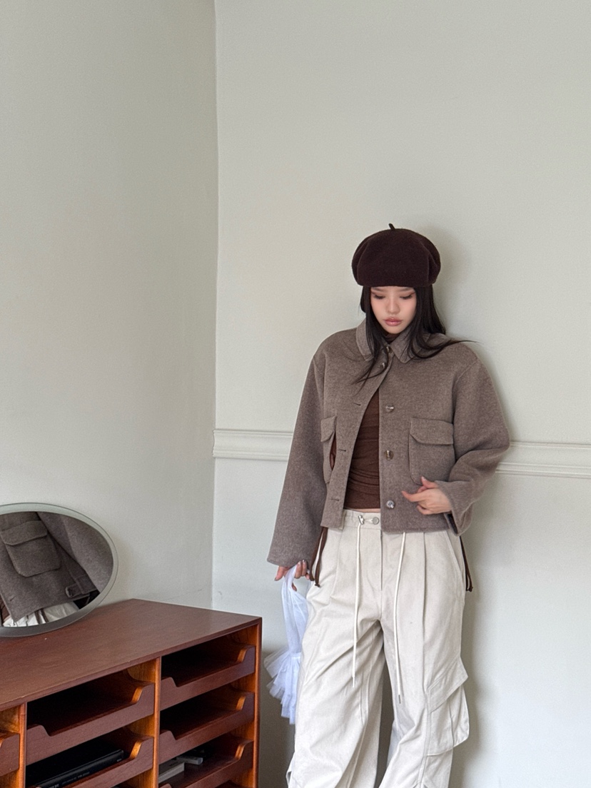 ZITTEN東大門㊣代購女裝新款人氣時尚真品熱賣夾克手工羊絨ZITTEN夾克