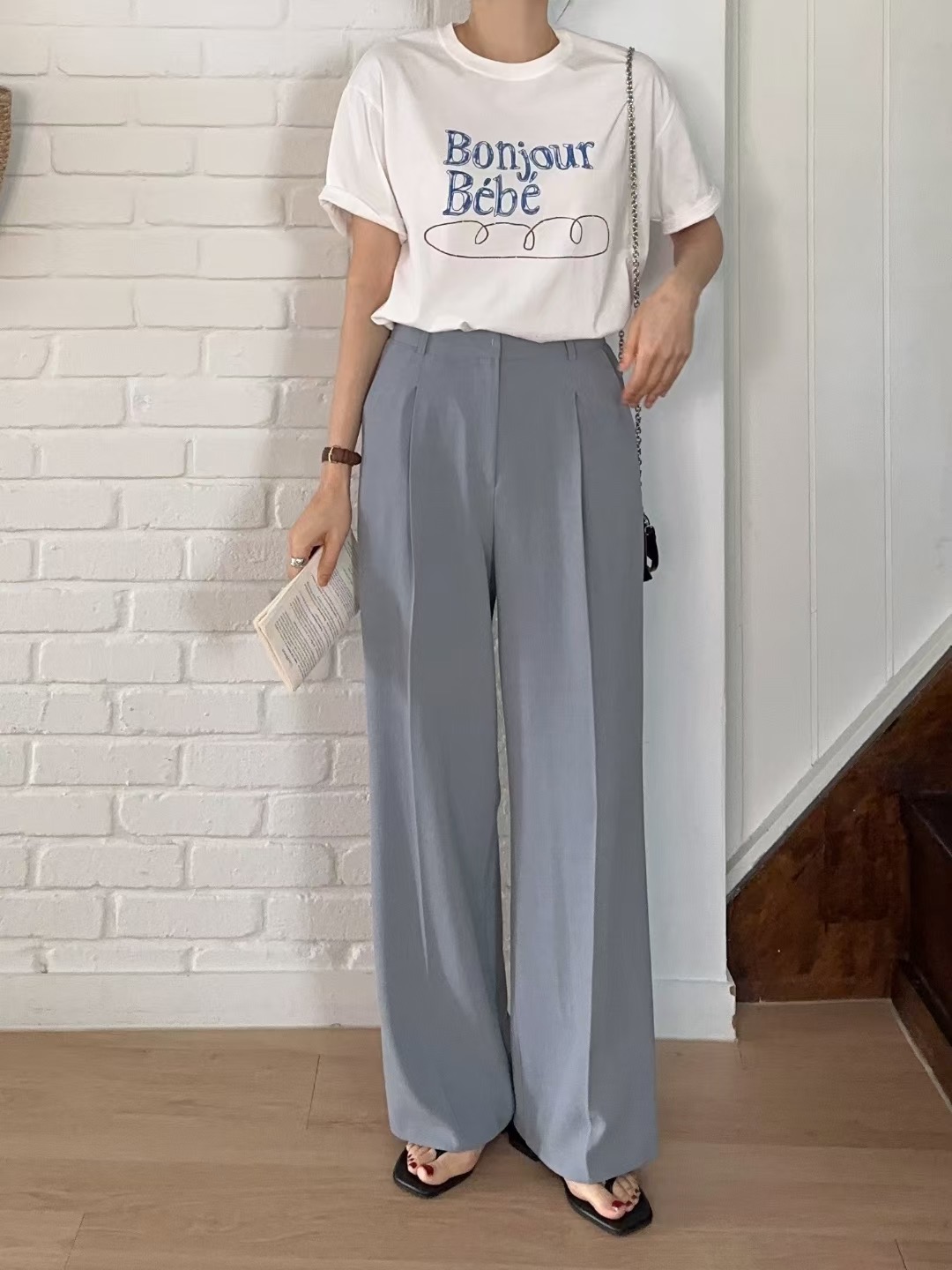 HIGHEND韓國代購㊣女士新品推薦職業25秋冬人氣休閑真品休閑褲HIGHEND休閑褲圖色3