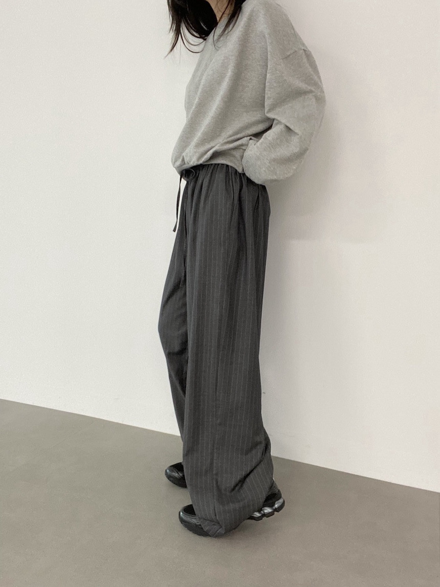 PLANTS ON GRAY東大門㊣代購女裝新品時尚休閑褲羊毛人字紋PLANTS ON GRAY休閑褲