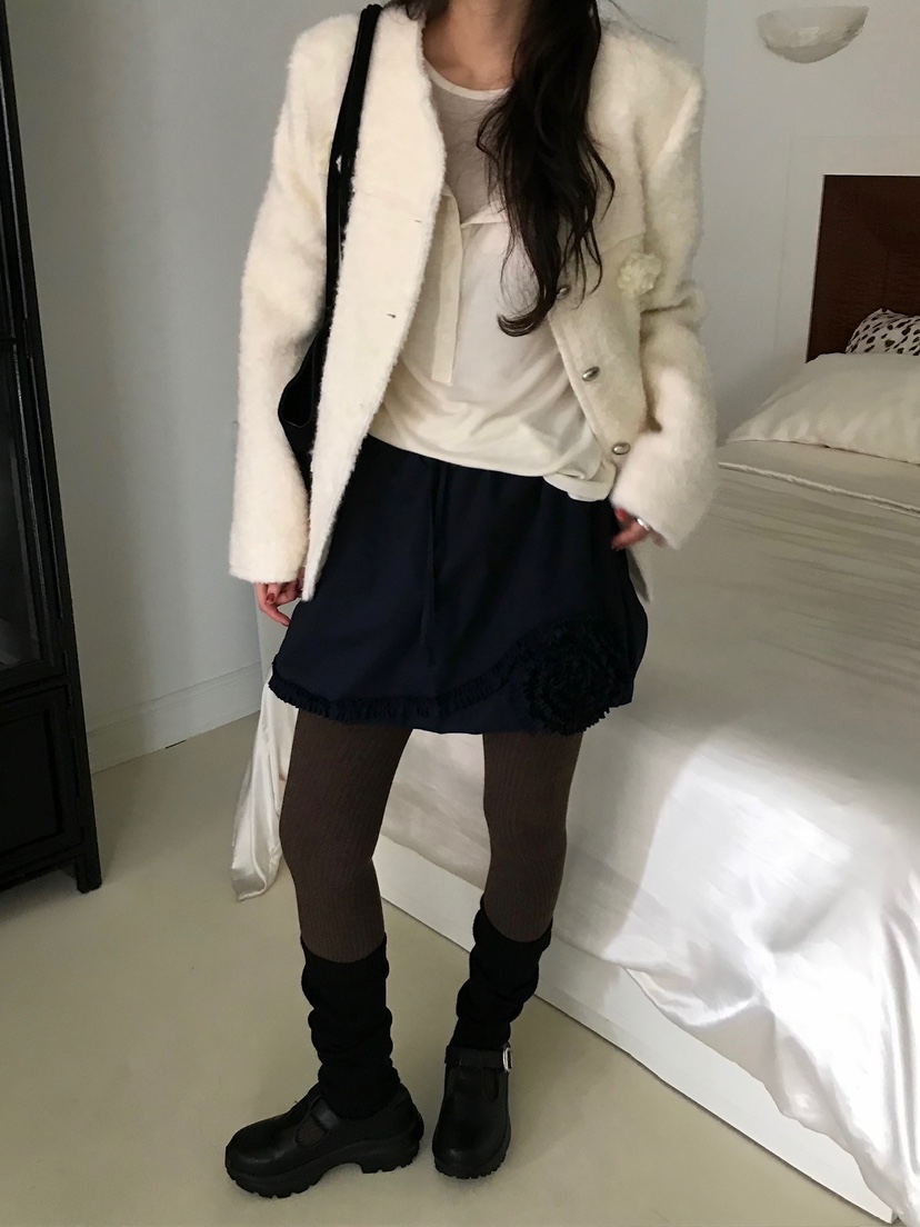 ESCHER東大門㊣代購女士新品時尚熱賣休閑人氣短款大衣花呢ESCHER短款大衣