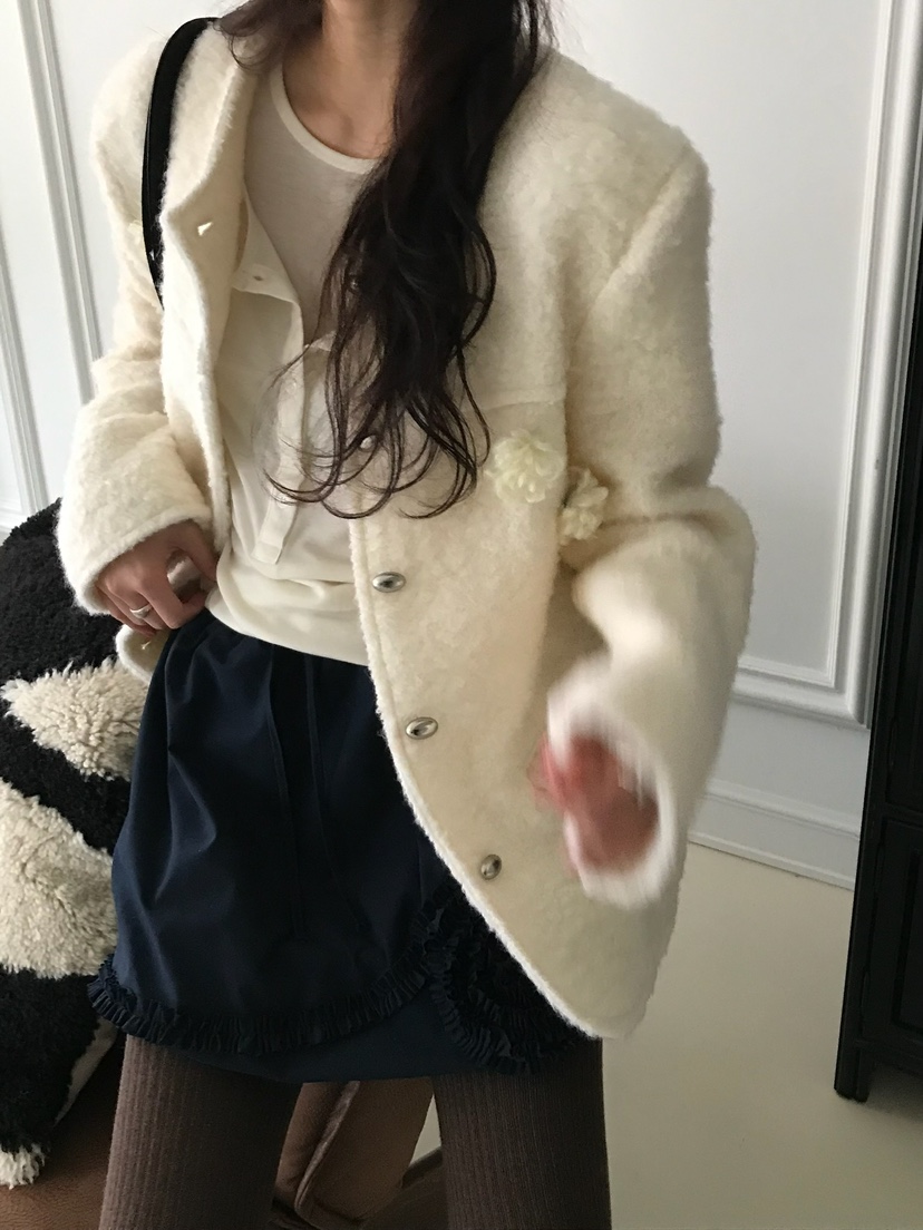ESCHER東大門㊣代購女士新品時尚熱賣休閑人氣短款大衣花呢ESCHER短款大衣
