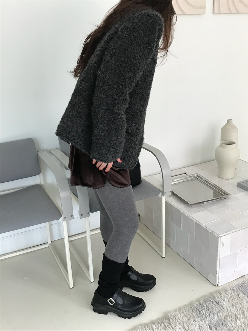 ESCHER東大門㊣代購女士新品時尚熱賣休閑人氣短款大衣花呢ESCHER短款大衣