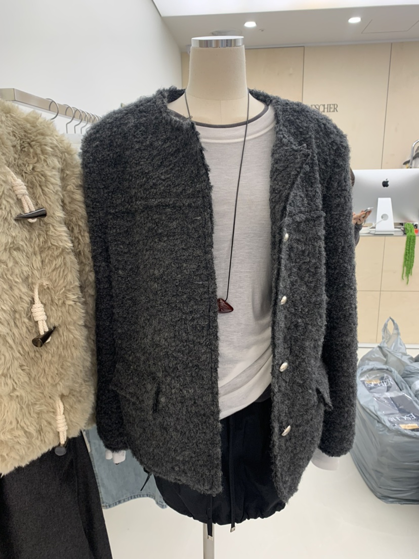 ESCHER東大門㊣代購女士新品時尚熱賣休閑人氣短款大衣花呢ESCHER短款大衣