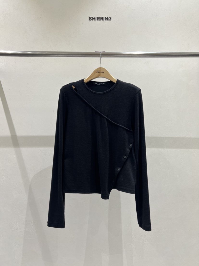 SHIRRING東大門㊣直郵女裝新品人氣職業熱賣真品時尚長袖T恤SHIRRING長袖T恤圖色3