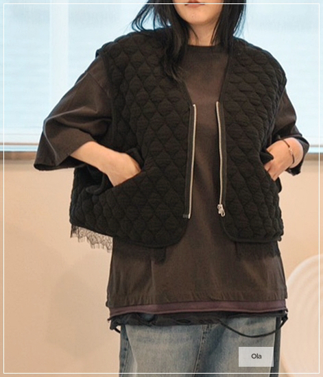 OLA東大門㊣代購女士新款人氣熱賣25秋冬推薦休閑時尚真品馬甲mellor/OLA馬甲
