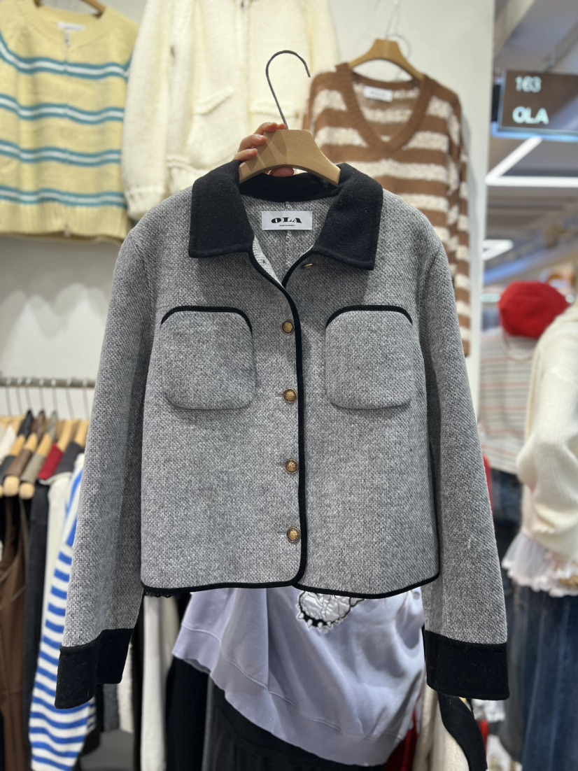OLA韓國代購㊣女士新品休閑真品推薦人氣25秋冬時尚職業夾克mellor/OLA夾克圖色2