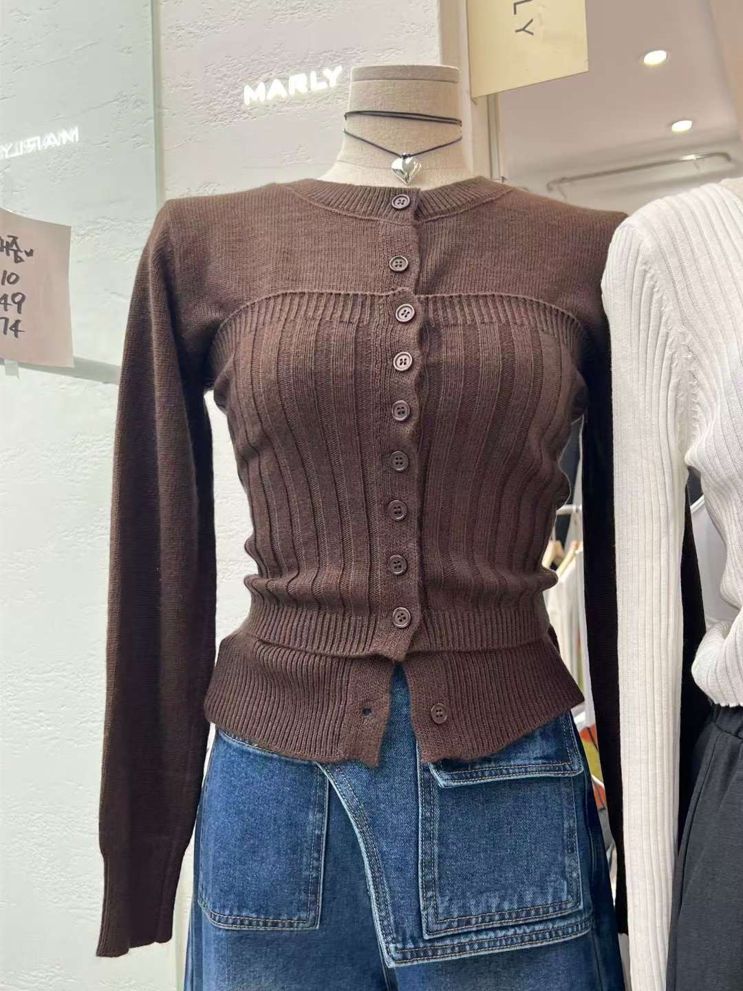 MARLY韓國代購㊣女裝新款人氣休閑推薦職業熱賣時尚真品套裝MARLY套裝圖色2