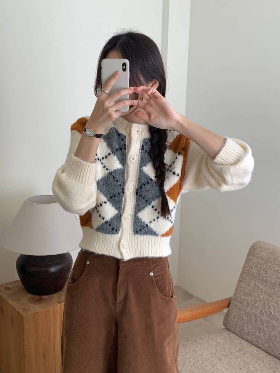 MARLY韓國代購㊣女裝新款時尚職業推薦熱賣25秋冬休閑針織衫MARLY針織衫
