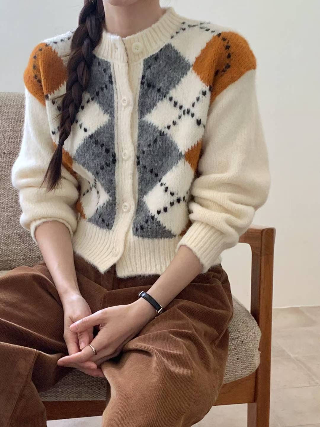 MARLY韓國代購㊣女裝新款時尚職業推薦熱賣25秋冬休閑針織衫MARLY針織衫