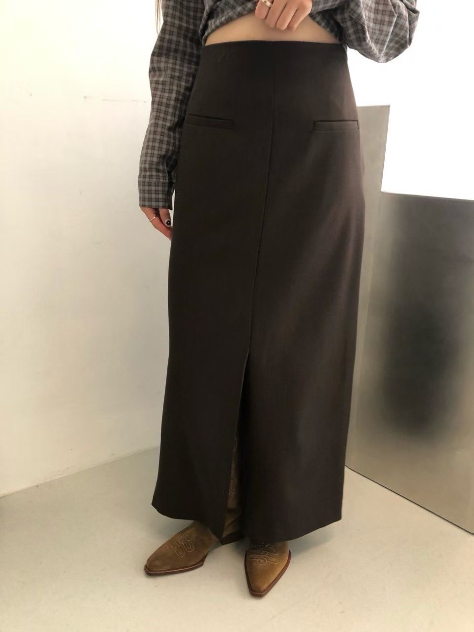 VIVID東大門㊣代購女士新款熱賣職業25秋冬休閑推薦人氣長裙VIVID長裙圖色2
