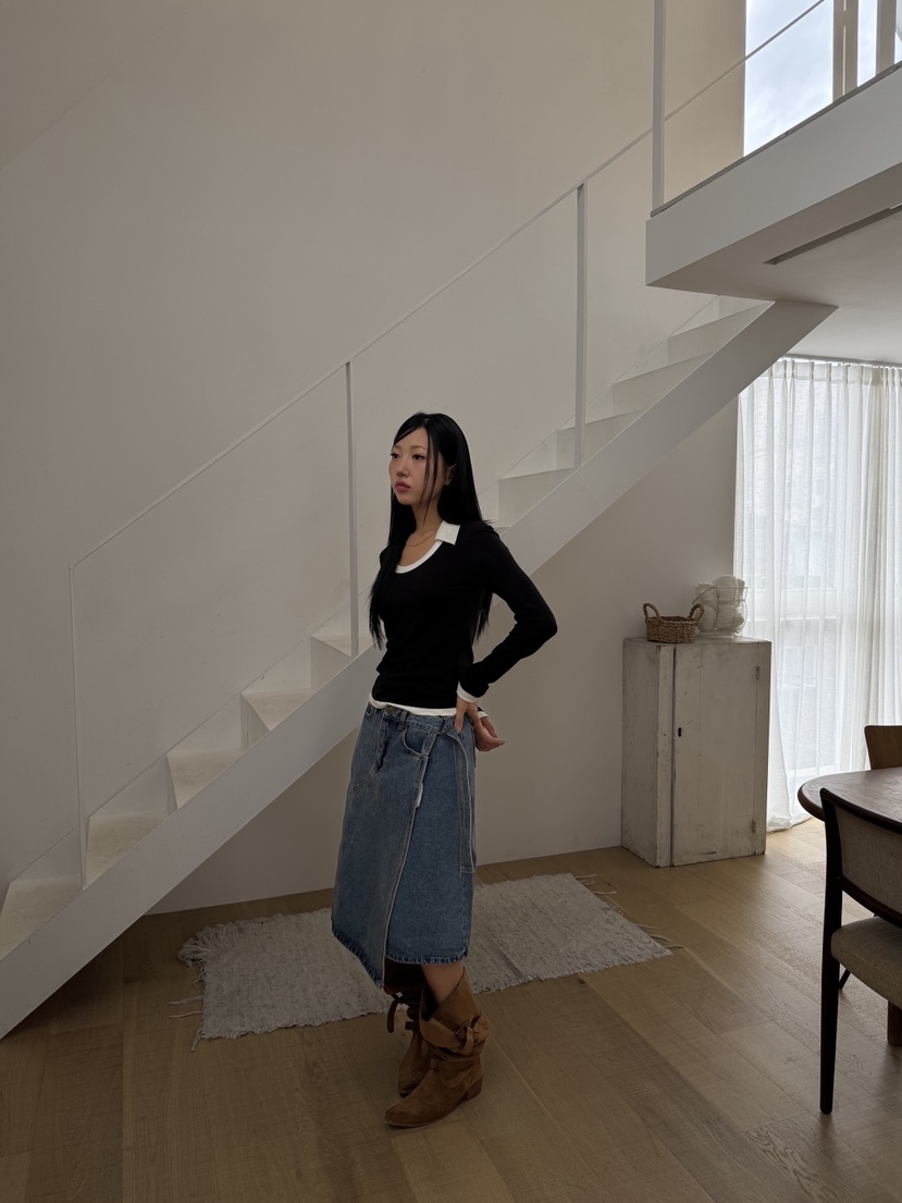 SUNDER MARKET韓國代購㊣女裝新品人氣推薦熱賣職業長袖T恤SUNDER MARKET長袖T恤