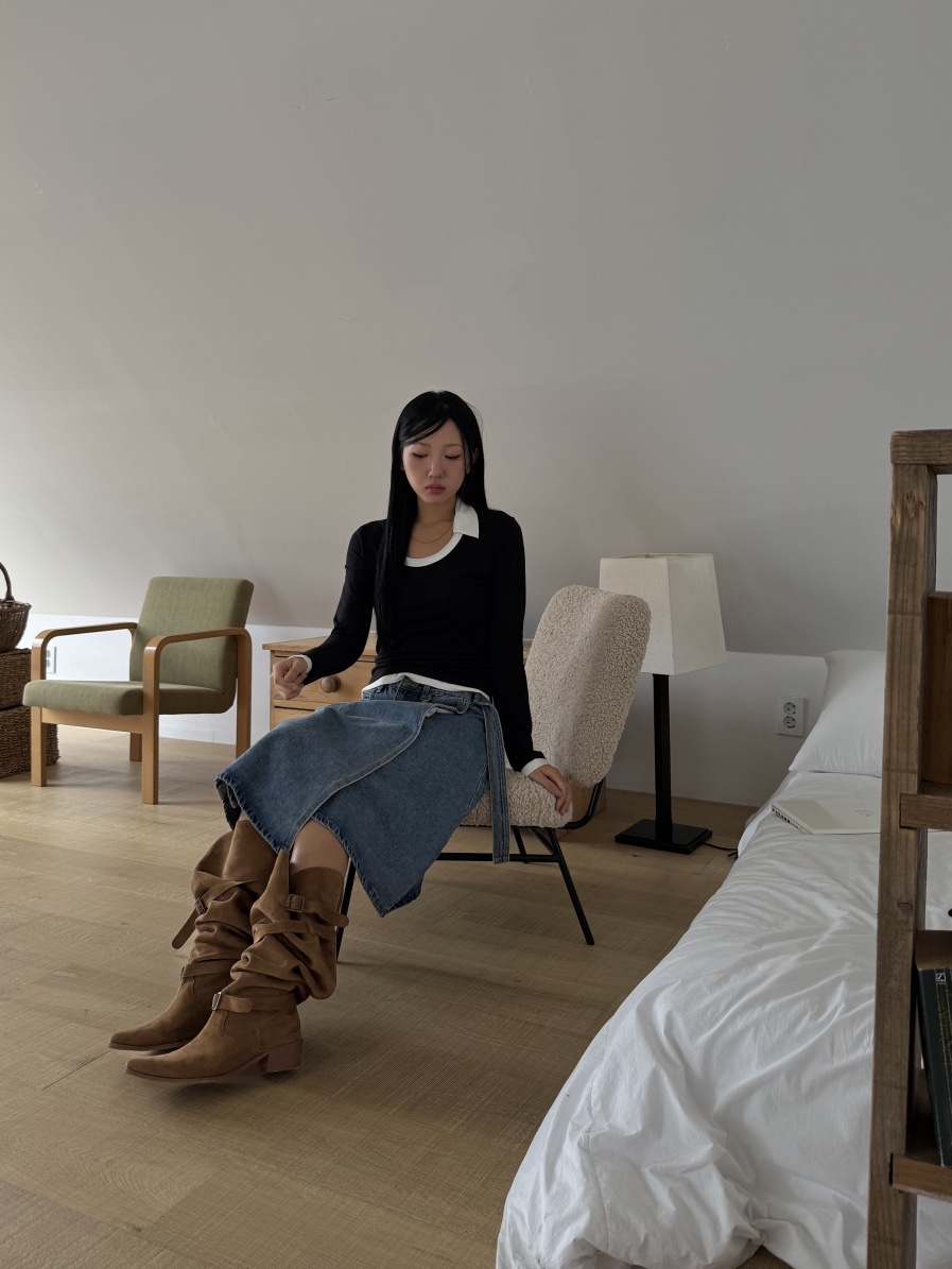 SUNDER MARKET韓國代購㊣女裝新品人氣推薦熱賣職業長袖T恤SUNDER MARKET長袖T恤