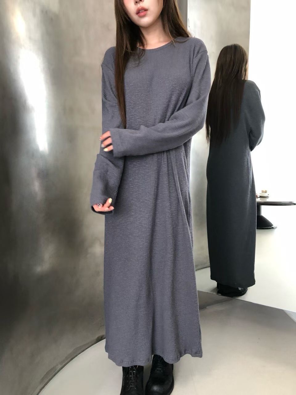 VIVID東大門㊣直郵女裝新款推薦熱賣25秋冬時尚人氣休閑連衣裙VIVID連衣裙圖色2