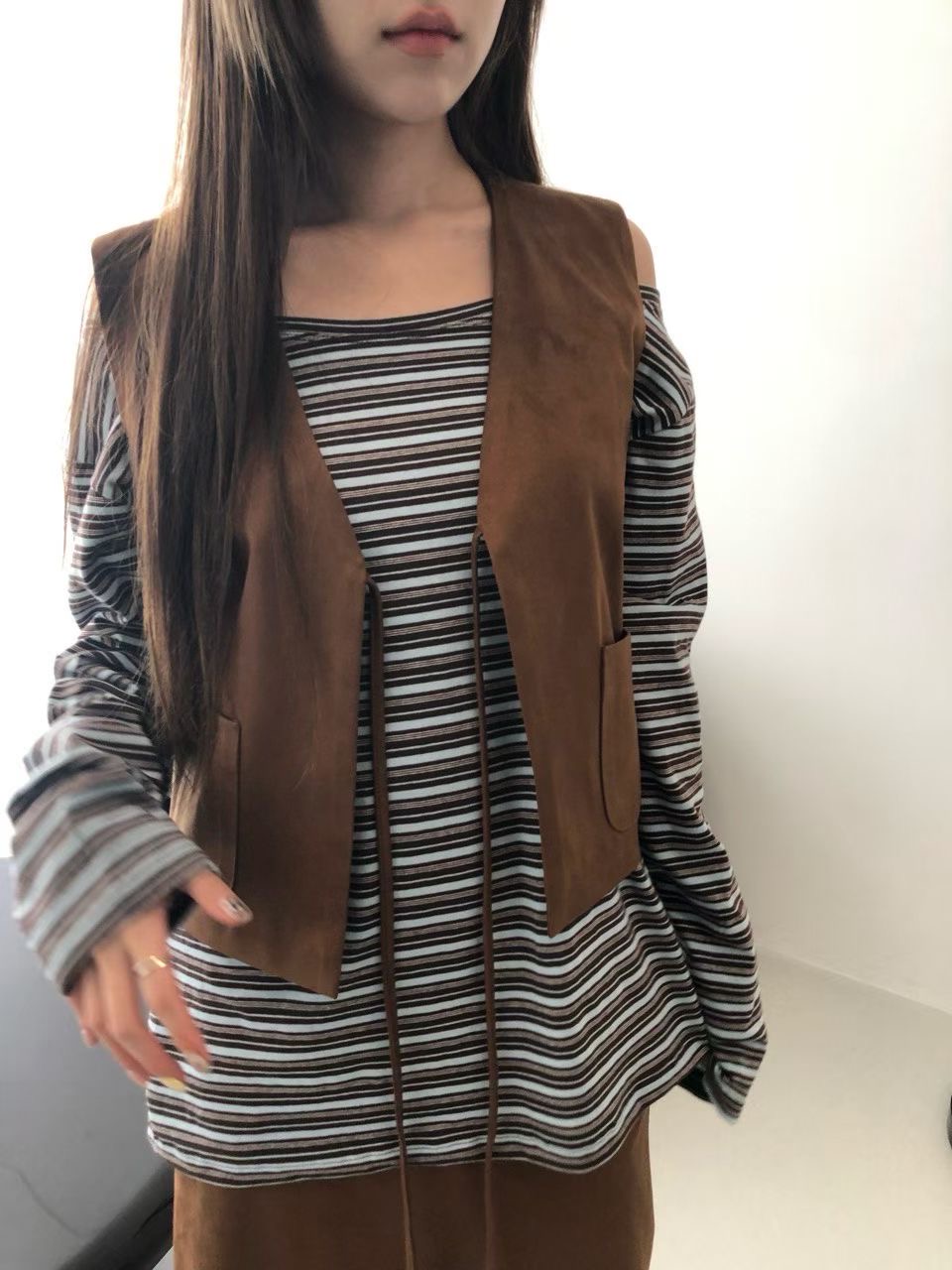 VIVID東大門㊣實拍女裝新品推薦人氣休閑真品25秋冬長袖T恤VIVID長袖T恤