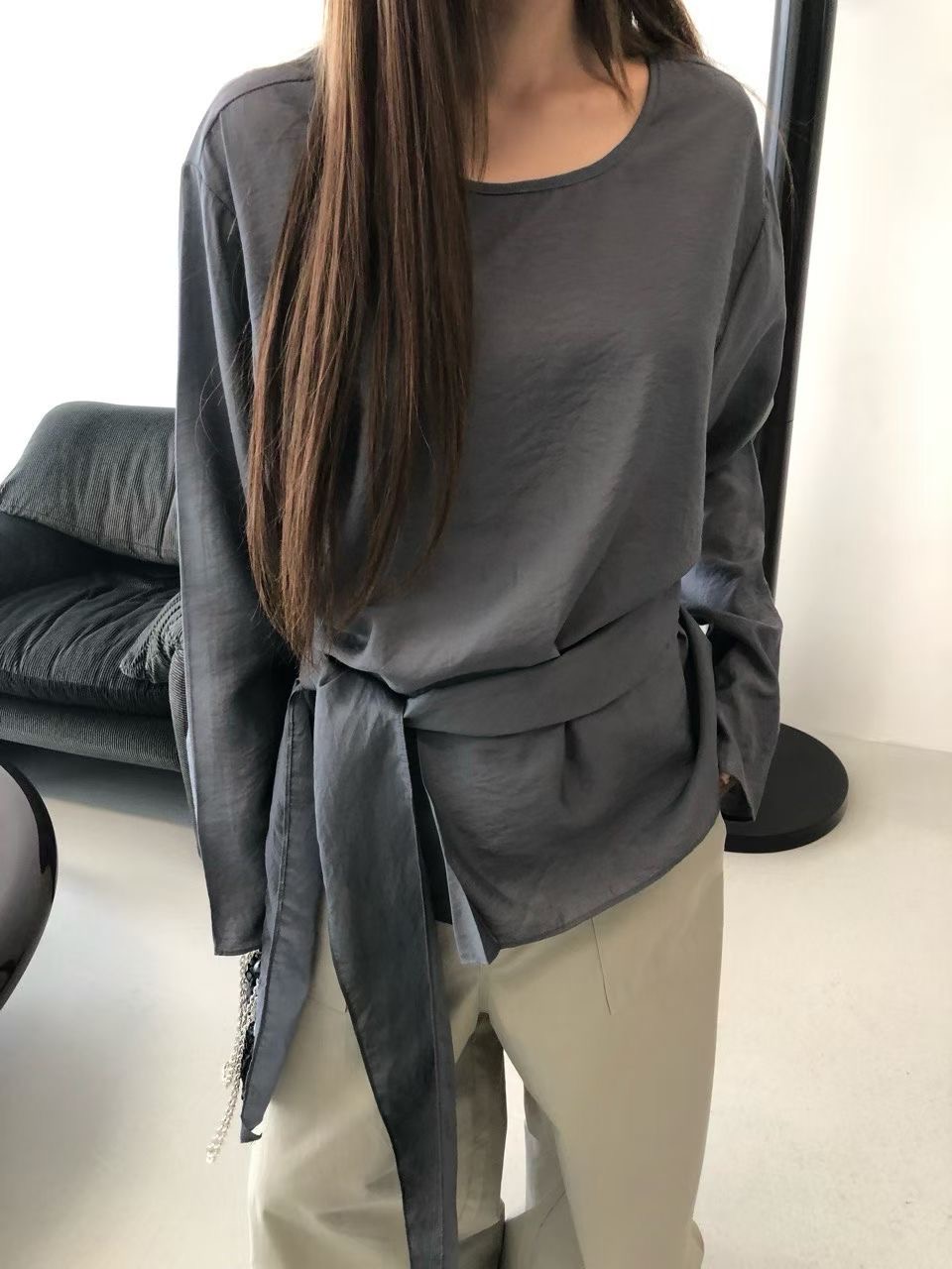 VIVID東大門㊣實拍女士新品真品休閑職業25秋冬時尚襯衫蕾絲衫VIVID襯衫/蕾絲衫圖色2
