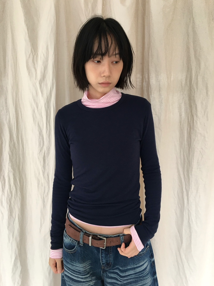 CCW韓國代購㊣女士新品職業時尚人氣25秋冬推薦休閑長袖T恤CCW--NYUNYU長袖T恤