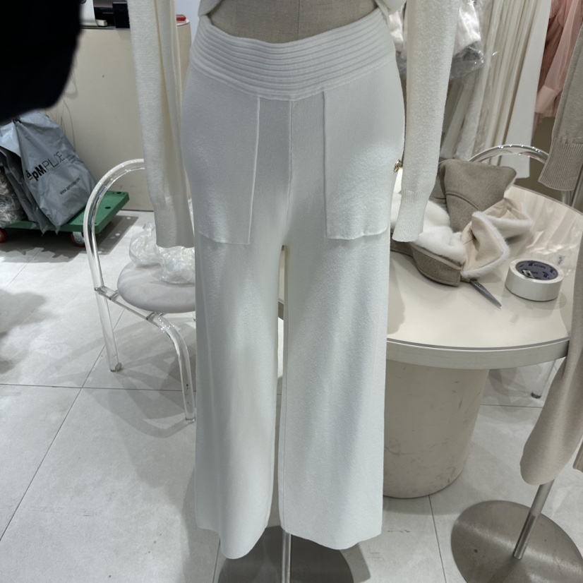 LAFFINE-P東大門㊣實拍女士新品推薦25秋冬職業休閑褲針織褲LAFFINE-P休閑褲圖色3
