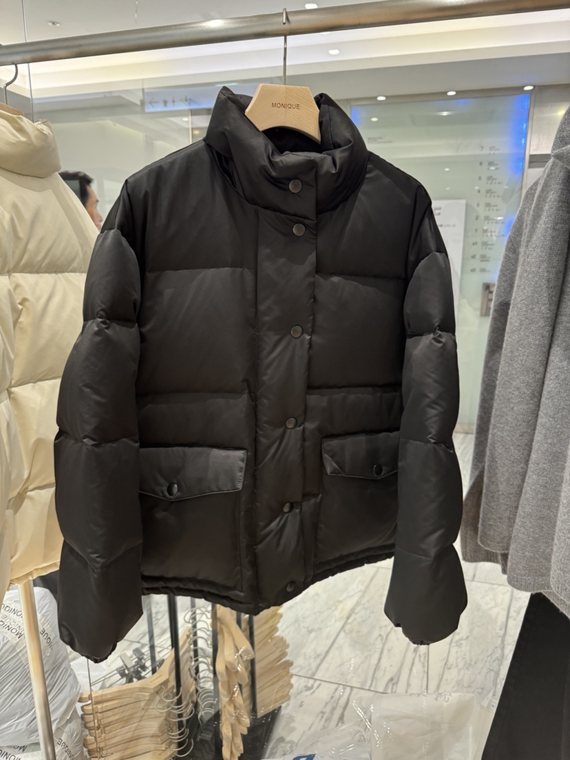 MONIQUE東大門㊣代購女裝新品25秋冬真品短款羽絨服口袋鴨絨MONIQUE短款羽絨服圖色2