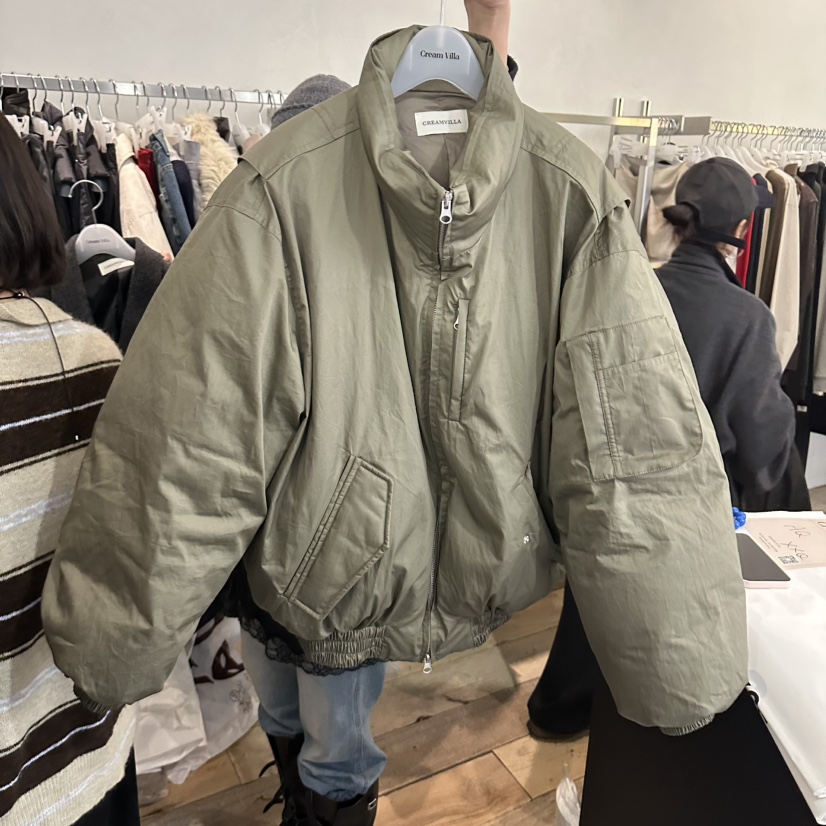 CREAM VILLA韓國代購㊣女士新款休閑短款羽絨服填充鴨絨CREAMVILLA短款羽絨服