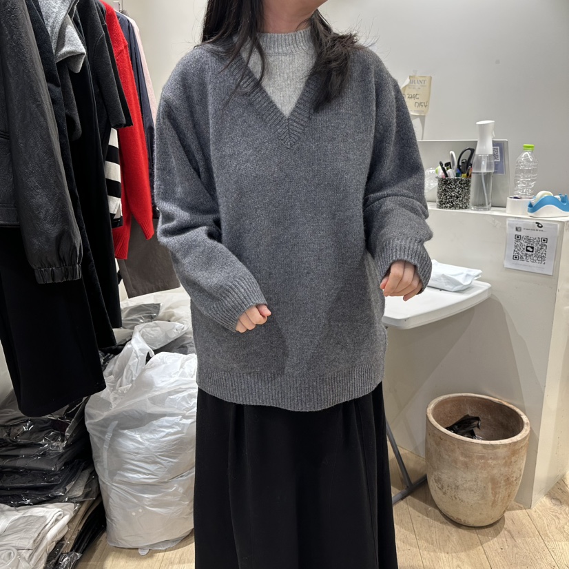 MARANT韓國直郵㊣女裝新款真品熱賣推薦25秋冬時尚針織衫V領MARANT針織衫圖色3