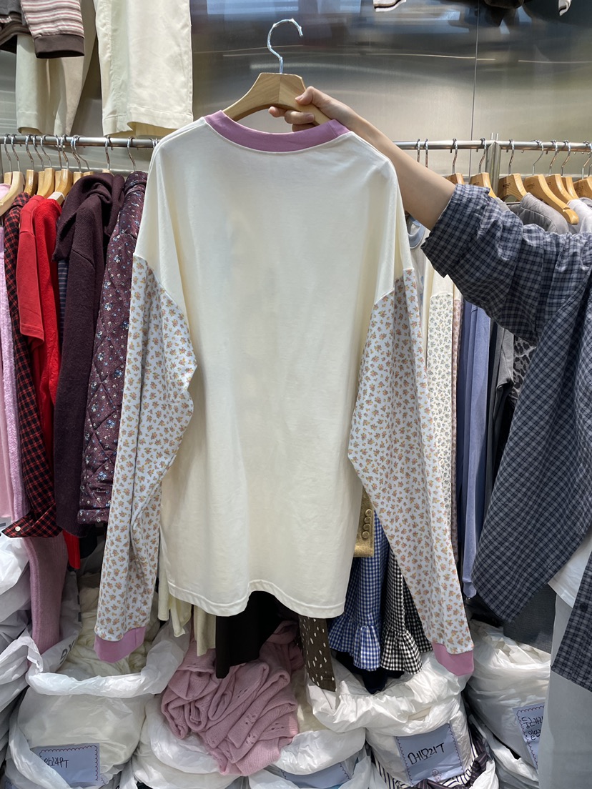 MENDL S韓國直郵㊣女裝新品熱賣真品休閑25秋冬時尚長袖T恤MENDL S長袖T恤