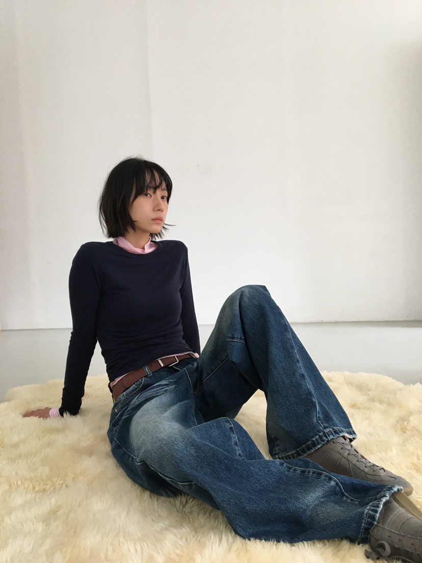 CCW東大門㊣直郵女士新款推薦時尚熱賣25秋冬休閑職業牛仔褲CCW--NYUNYU牛仔褲