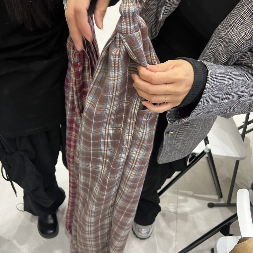 BADFORMUS東大門㊣實拍女士新品人氣推薦職業真品休閑褲格紋BADFORMUS休閑褲