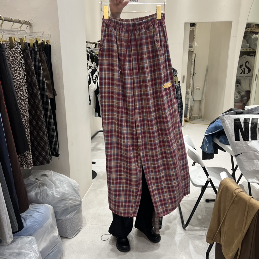BADFORMUS東大門㊣實拍女士新品人氣推薦職業真品休閑褲格紋BADFORMUS休閑褲