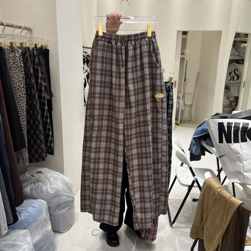 BADFORMUS東大門㊣實拍女士新品人氣推薦職業真品休閑褲格紋BADFORMUS休閑褲圖色2