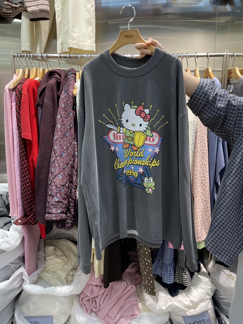 MENDL S東大門㊣直郵女裝新品休閑時尚25秋冬真品熱賣長袖T恤MENDL S長袖T恤圖色1