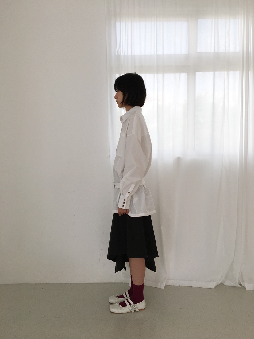 CCW東大門㊣直郵女士新款休閑真品人氣時尚襯衫蕾絲衫含腰帶CCW--NYUNYU襯衫/蕾絲衫