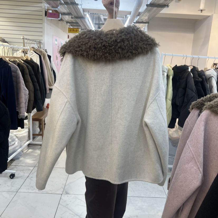SIMPLE PARK/WMSTORY東大門㊣實拍女裝新品職業時尚短款大衣SIMPLE PARK/WMSTORY短款大衣