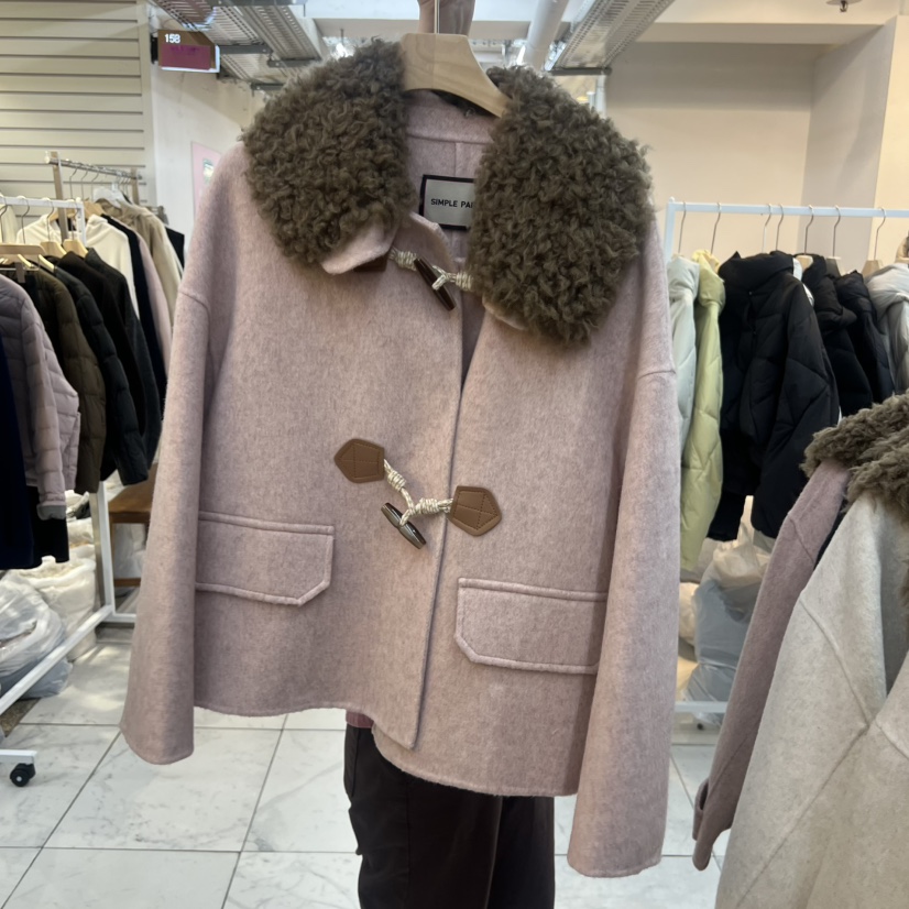 SIMPLE PARK/WMSTORY東大門㊣實拍女裝新品職業時尚短款大衣SIMPLE PARK/WMSTORY短款大衣
