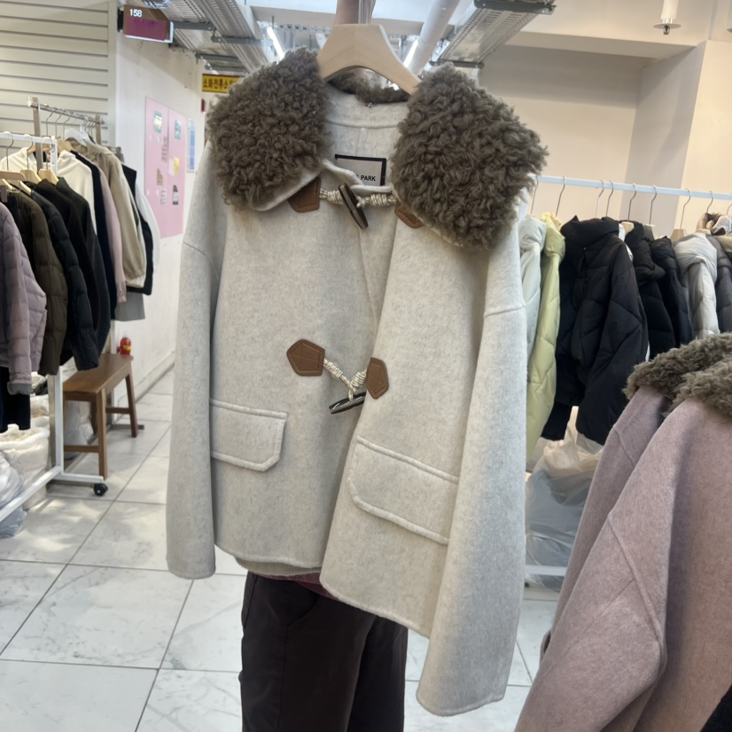SIMPLE PARK/WMSTORY東大門㊣實拍女裝新品職業時尚短款大衣SIMPLE PARK/WMSTORY短款大衣圖色3