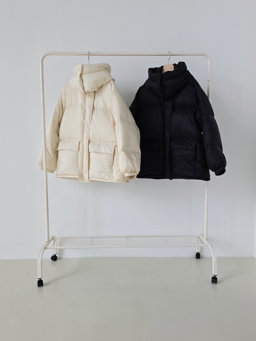 J SHOP東大門㊣實拍女裝新品職業熱賣人氣時尚短款羽絨服鵝絨J_SHOP短款羽絨服