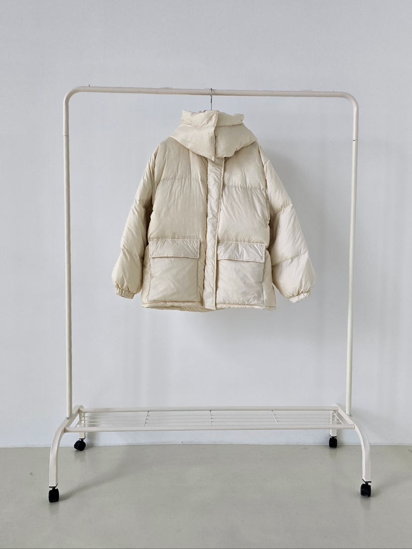 J SHOP東大門㊣實拍女裝新品職業熱賣人氣時尚短款羽絨服鵝絨J_SHOP短款羽絨服