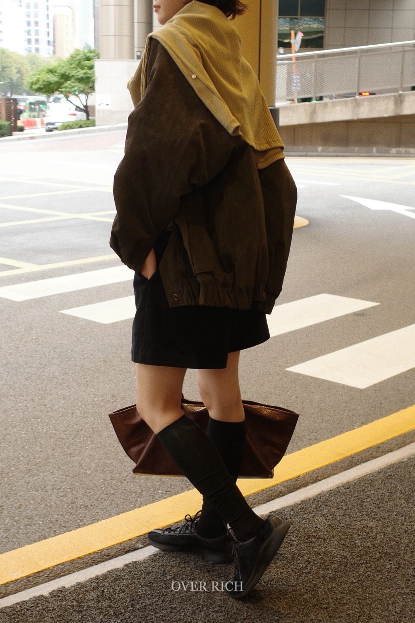 OVER RICH東大門㊣實拍女裝新品熱賣真品時尚25秋冬推薦夾克OVER RICH夾克