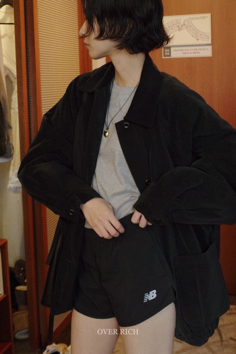 OVER RICH東大門㊣實拍女裝新品熱賣真品時尚25秋冬推薦夾克OVER RICH夾克