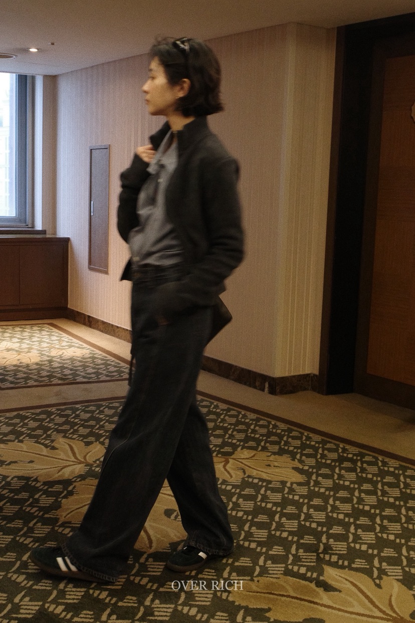 OVER RICH東大門㊣實拍女裝新款熱賣職業休閑時尚牛仔褲羊毛OVER RICH牛仔褲