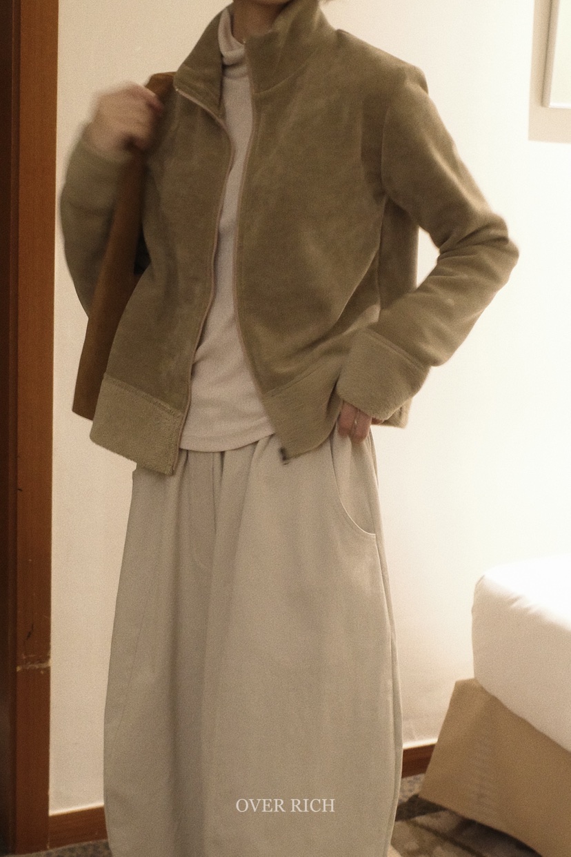 OVER RICH韓國代購㊣女士新品休閑時尚人氣推薦熱賣25秋冬夾克OVER RICH夾克
