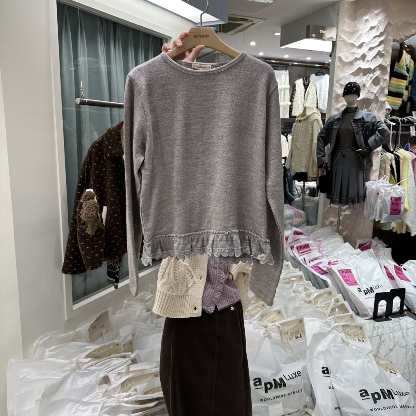 OURMOMENT東大門㊣實拍女士新款25秋冬真品時尚休閑長袖T恤OURMOMENT長袖T恤圖色3