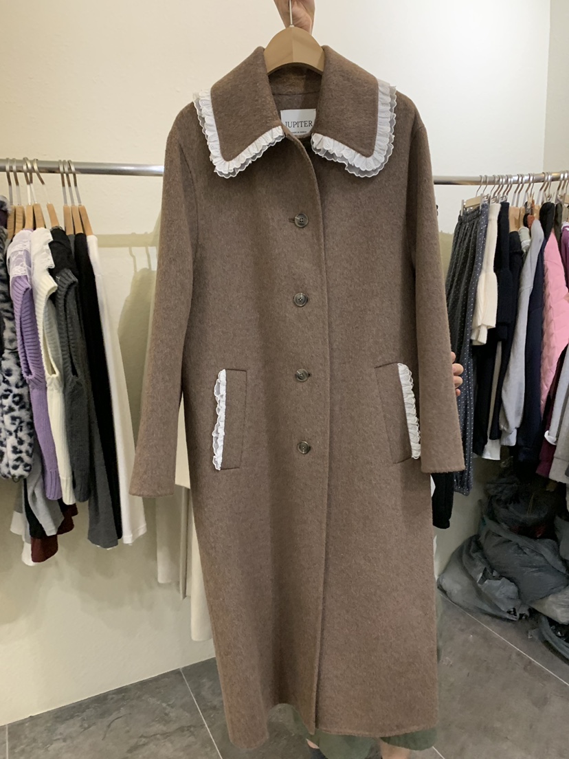 JUPITER東大門㊣直郵女士新品推薦時尚休閑職業25秋冬中長款大衣JUPITER中長款大衣