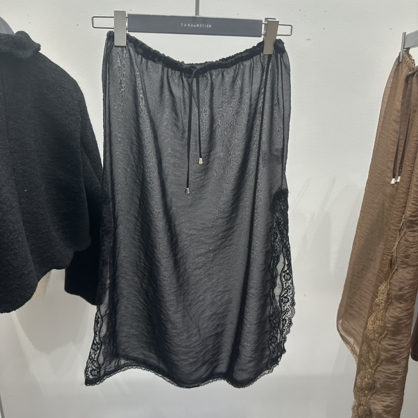 TARABY MOTION韓國直郵㊣女士新品休閑職業25秋冬長裙透視TARABY MOTION長裙圖色2