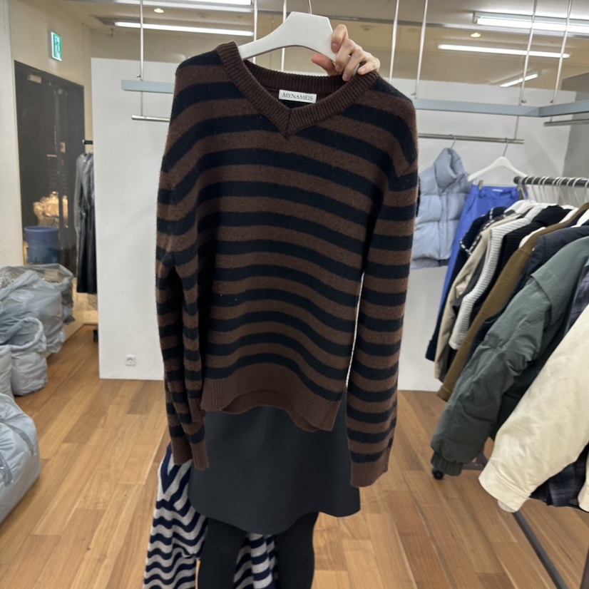 MYNAMEIS東大門㊣代購女士新款時尚真品職業休閑針織衫羊絨MYNAMEIS針織衫圖色3