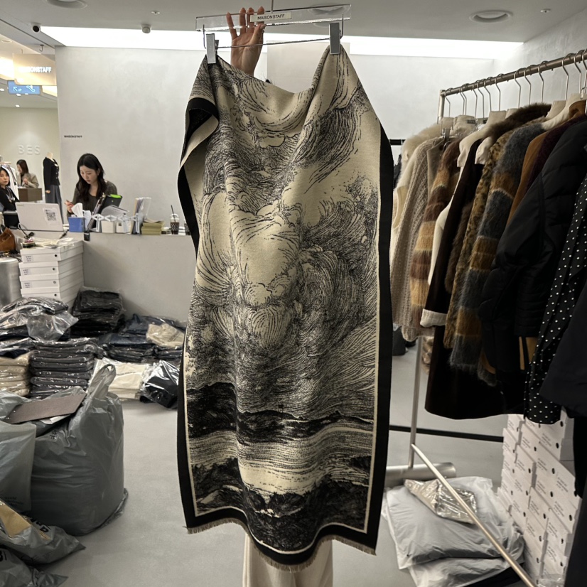 DOUBLE STANDARD/LE SMOKING/MAISONSTAFF東大門㊣代購女士新品真品圍巾披肩MAISONSTAFF圍巾/披肩