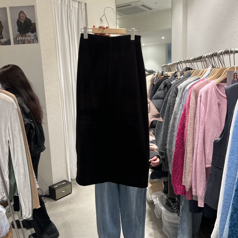 SSEMIENNE東大門㊣直郵女裝新品真品推薦休閑時尚人氣長裙絨SSENIQUE長裙圖色2