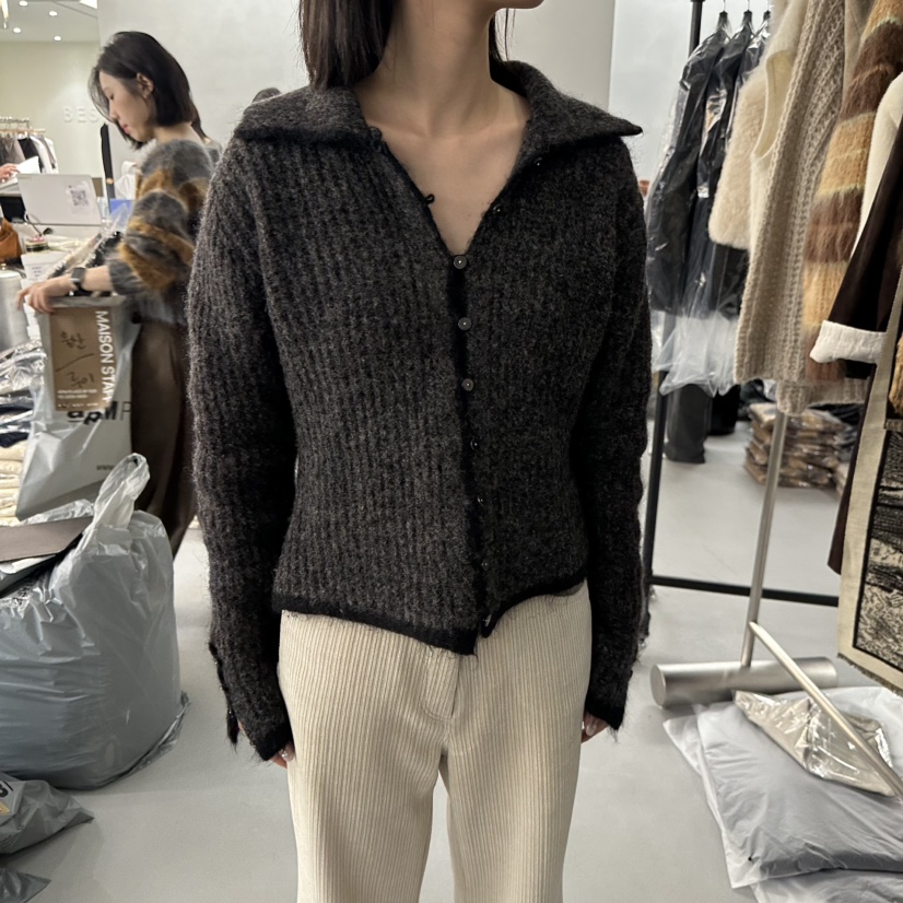 DOUBLE STANDARD/LE SMOKING/MAISONSTAFF東大門㊣直郵女士新品職業針織衫馬海毛MAISONSTAFF針織衫