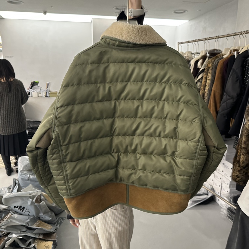 DOUBLE STANDARD/LE SMOKING/MAISONSTAFF東大門㊣代購女裝新款職業短款棉服MAISONSTAFF短款棉服